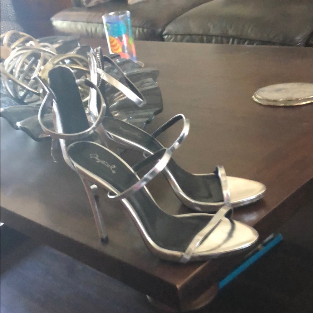 Silver heels